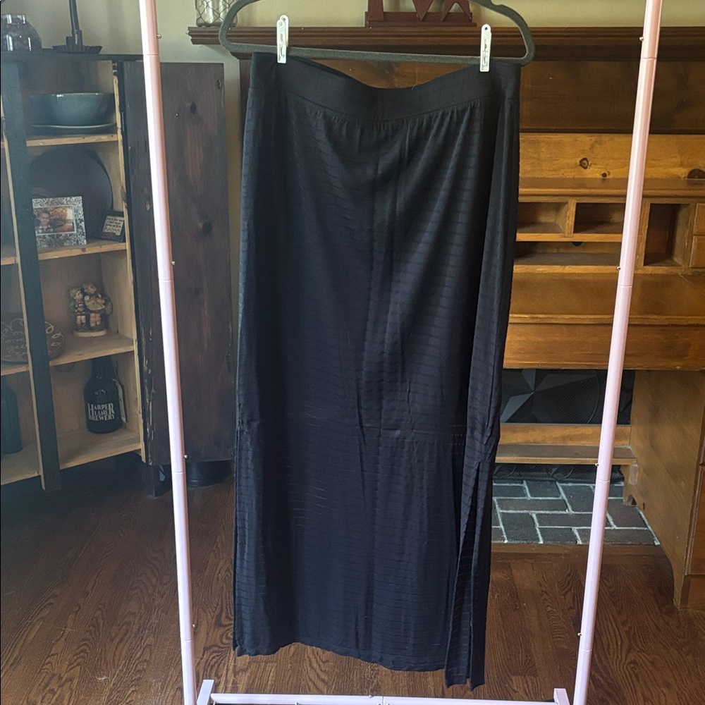Apt. 9 Black Textured Maxi Skirt